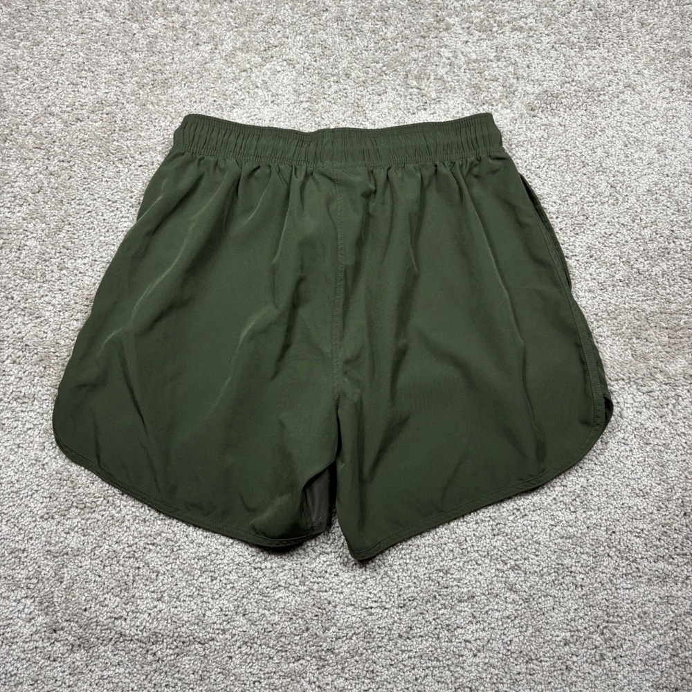 Gymreapers Mens Medium Training Shorts Olive Green Skull Logo Inseam 6 Inch - Picture 2 of 7